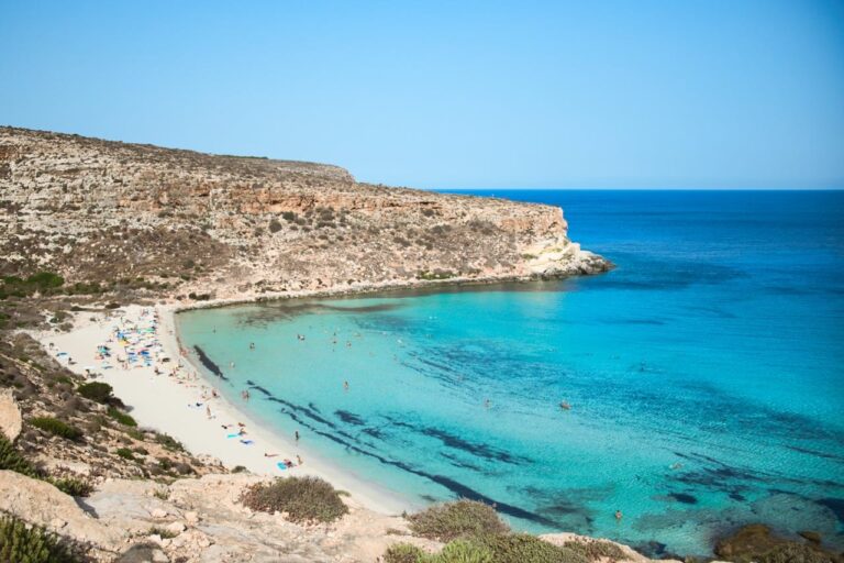 A beach in Lampedusa Italy
