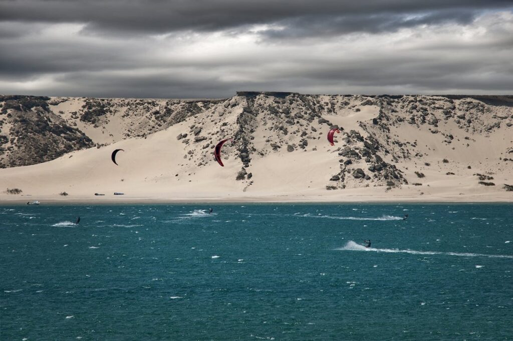 Wind Surfers in Western Sahara