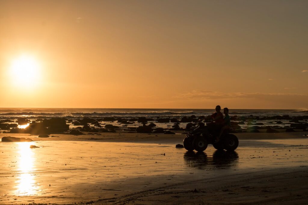 ATV driving on the beach