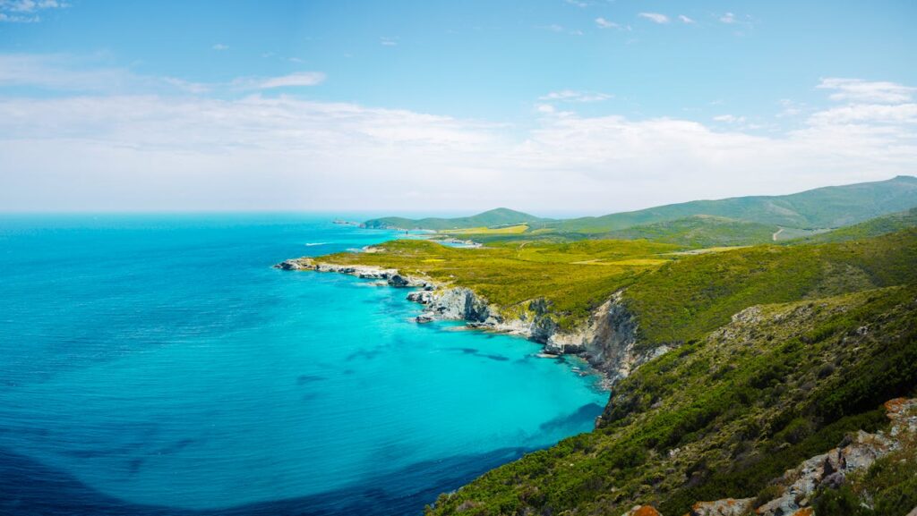 Beautiful Overview of Corsica and the Ocean