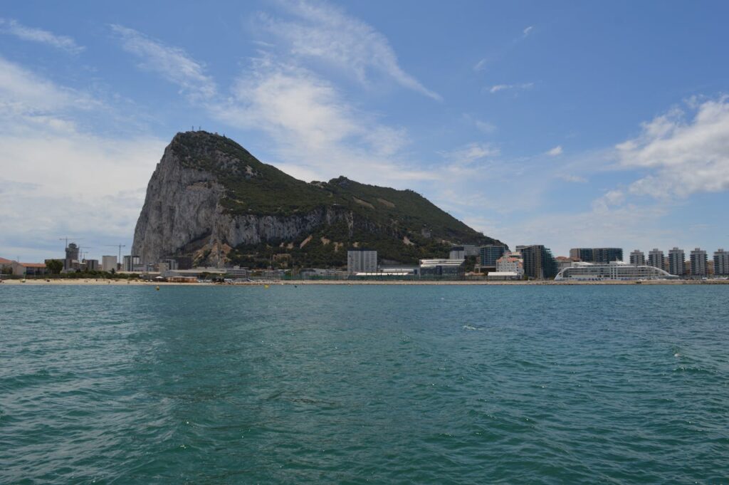 Ocean and a rock in Gibraltar