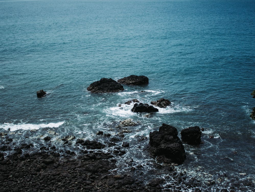 Rocky beach and ocean