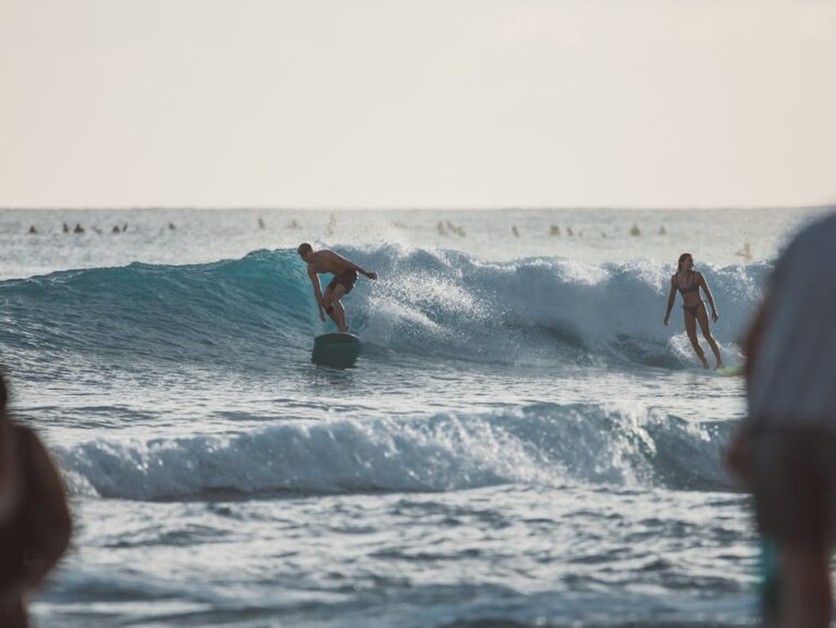 Surfing hitting Punta Roca