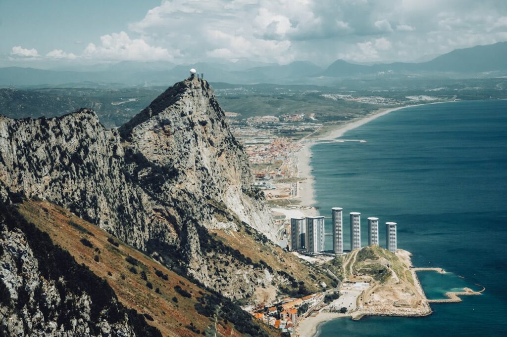 Birdeyes view of Gibraltar