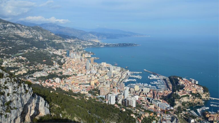 Monaco, overview with birdseye view