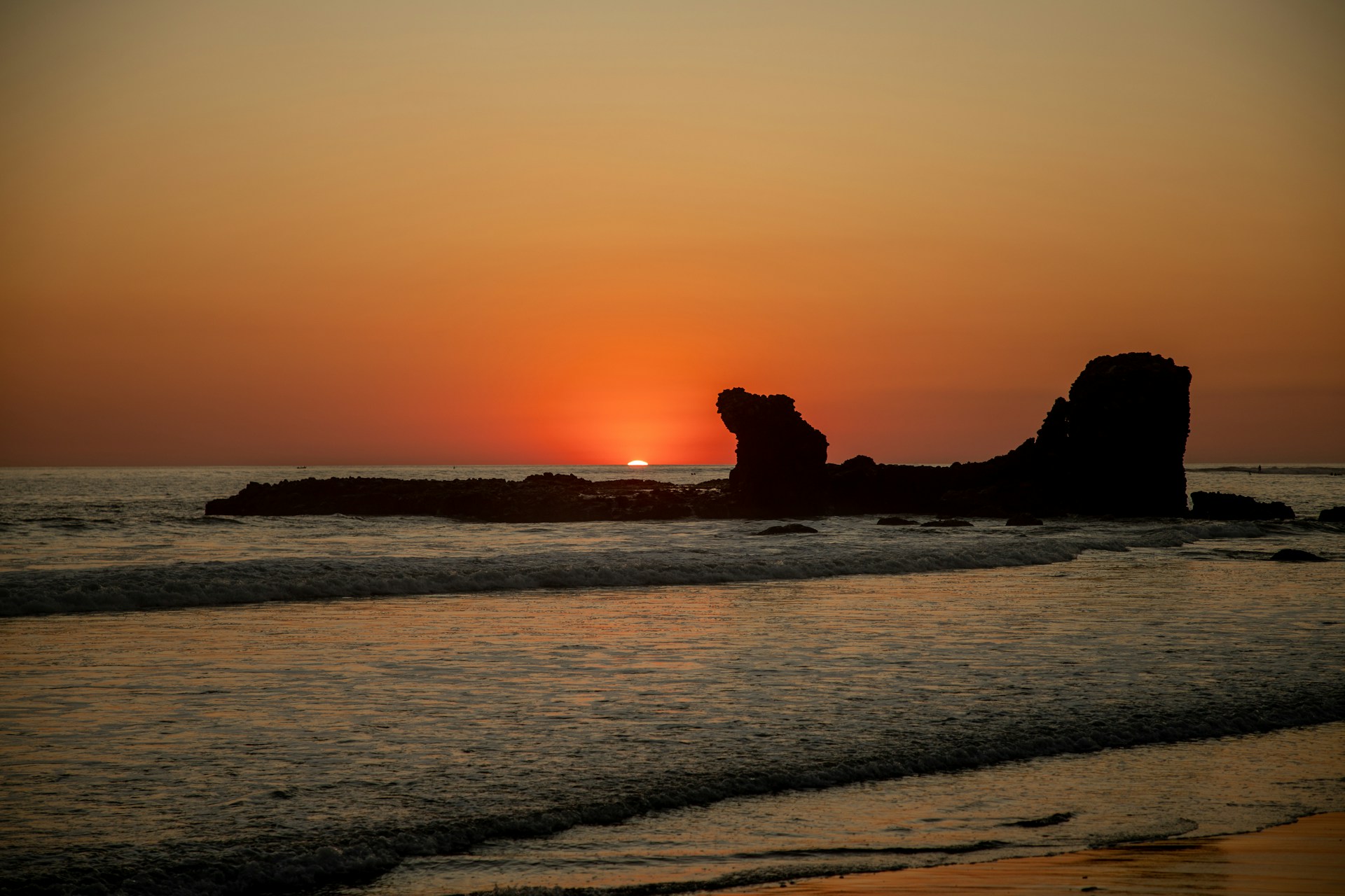 Tunco Playa during the sunset