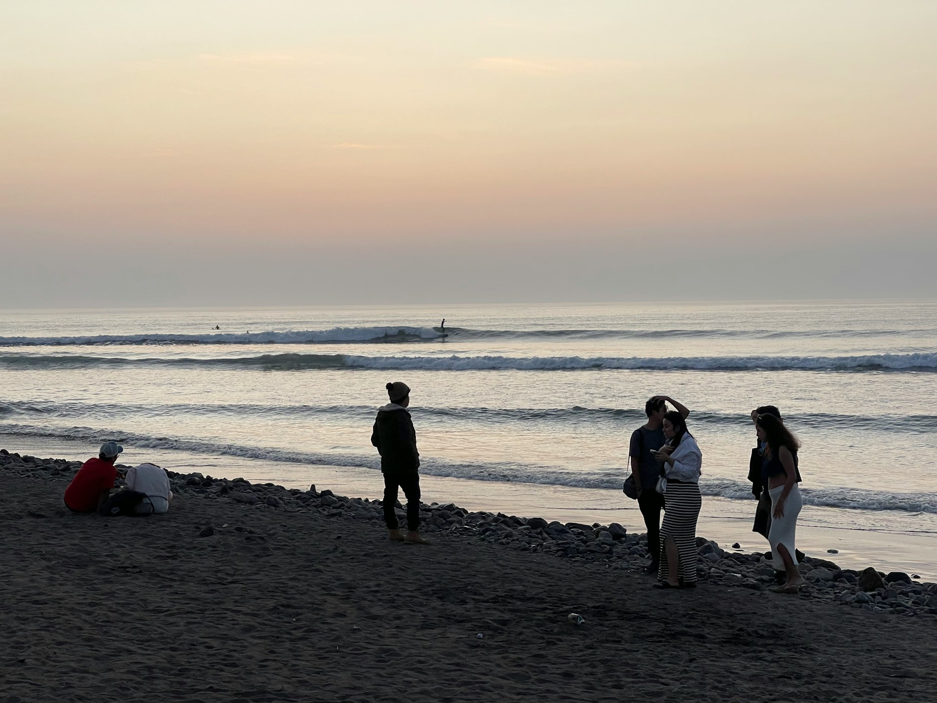 Some of the longest lines in the world breaking at Huanchaco, Peru.