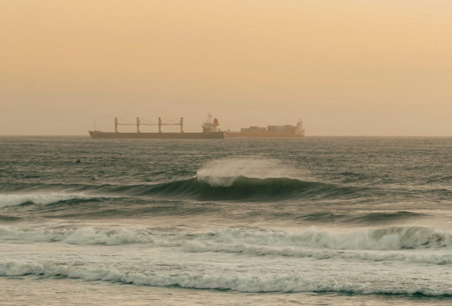 A-Frames breaking along the coastline of Agadir.