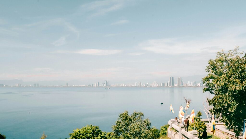 A panoramic view of Da Nang, Vietnam. Beautiful views all around.