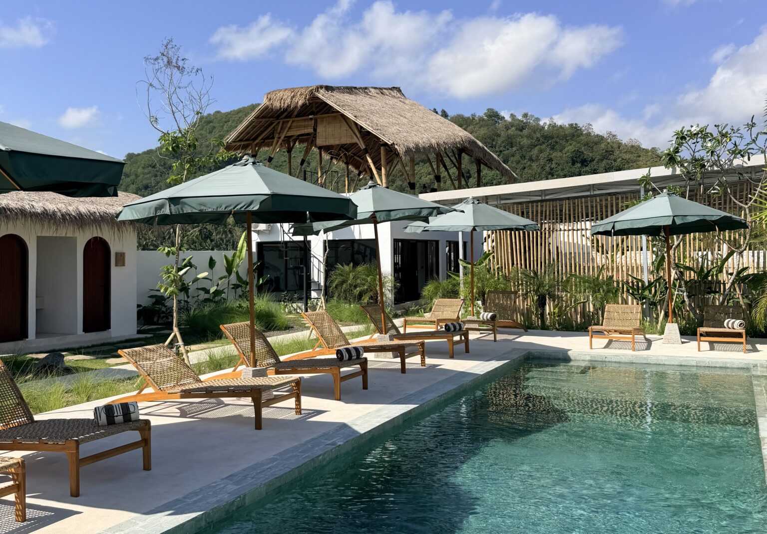 The pool area at Kairos Lombok.