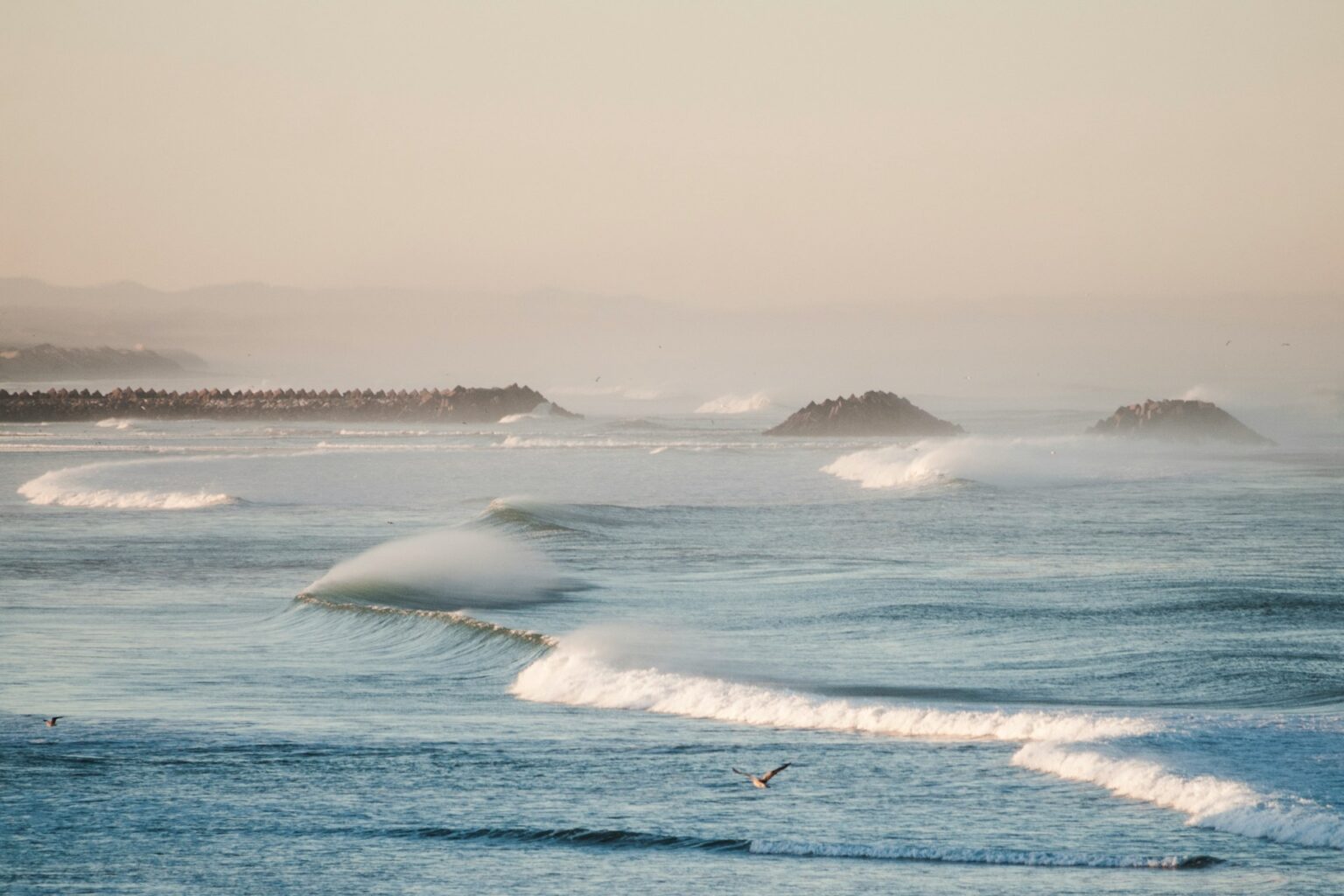 Some of the waves on the south end of Agadir's Beach.