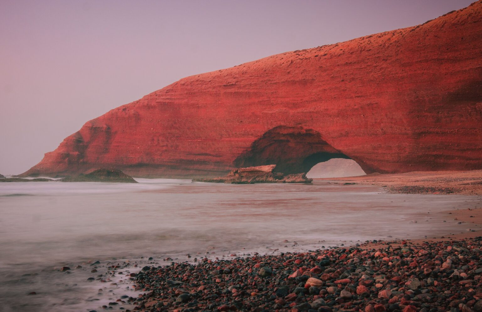 Another shot of the locally famous stone arches on the beach.