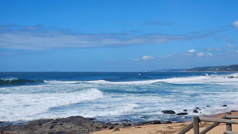 A beautiful landscape view of Ballito near the ocean in its full glory.