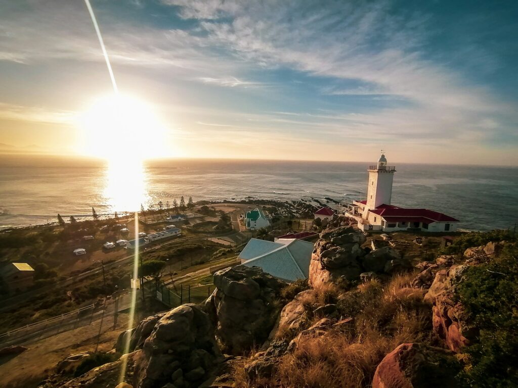 Mossel Bay with its shinning lighthouse in all its glory.
