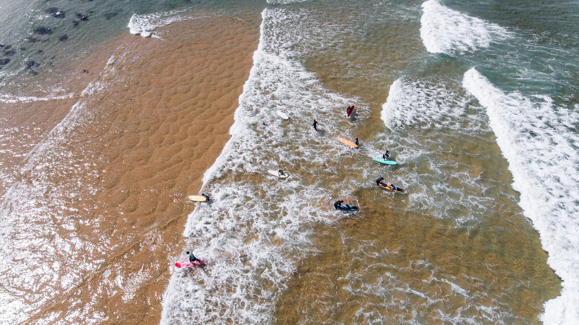 Some surf lessons going on with Surf Milfontes.