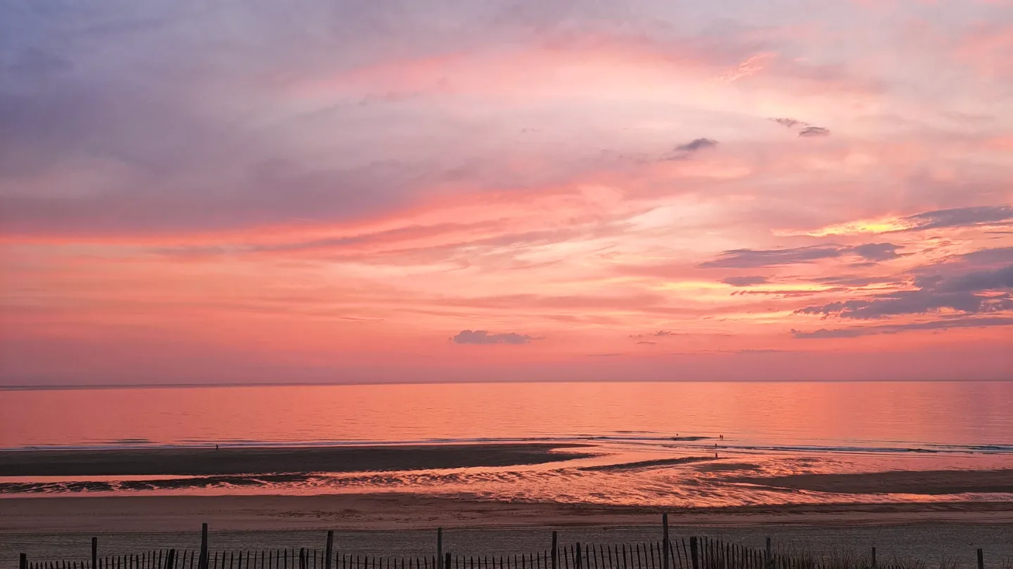 The previously mentioned sunsets. Stunning colors along the coastline. Photo by Saint Girons Surf House.