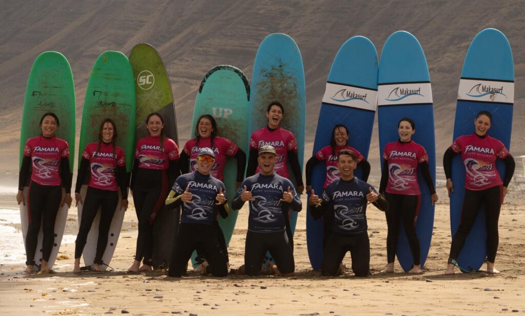 Owner and Founder Adrian, his fellow instructors, and a handful of enthusiastic students ready to get back in the water.