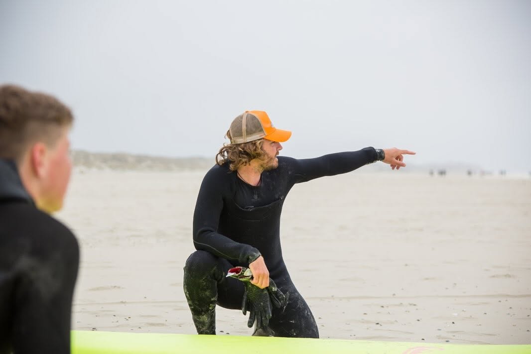 Instructor, Gossen Smit, pictured pointing out some of the conditions to a learner.