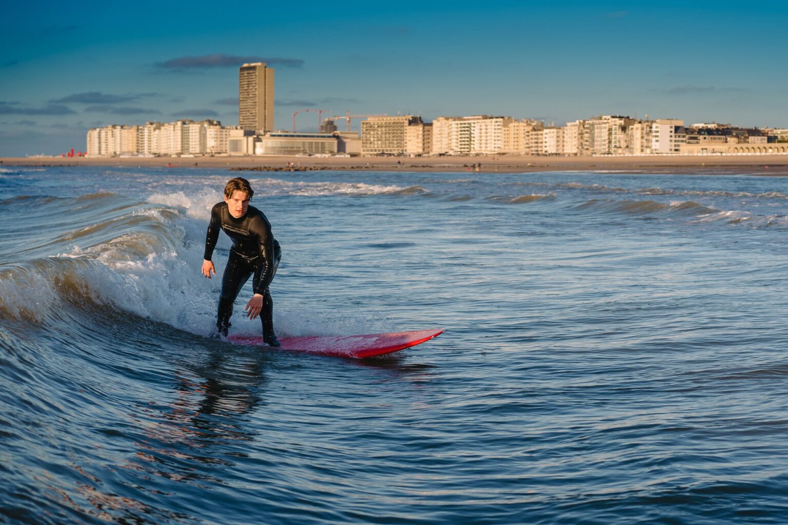 A sweet ride at Oostende beach by one of the beginners at Inside-Outside.