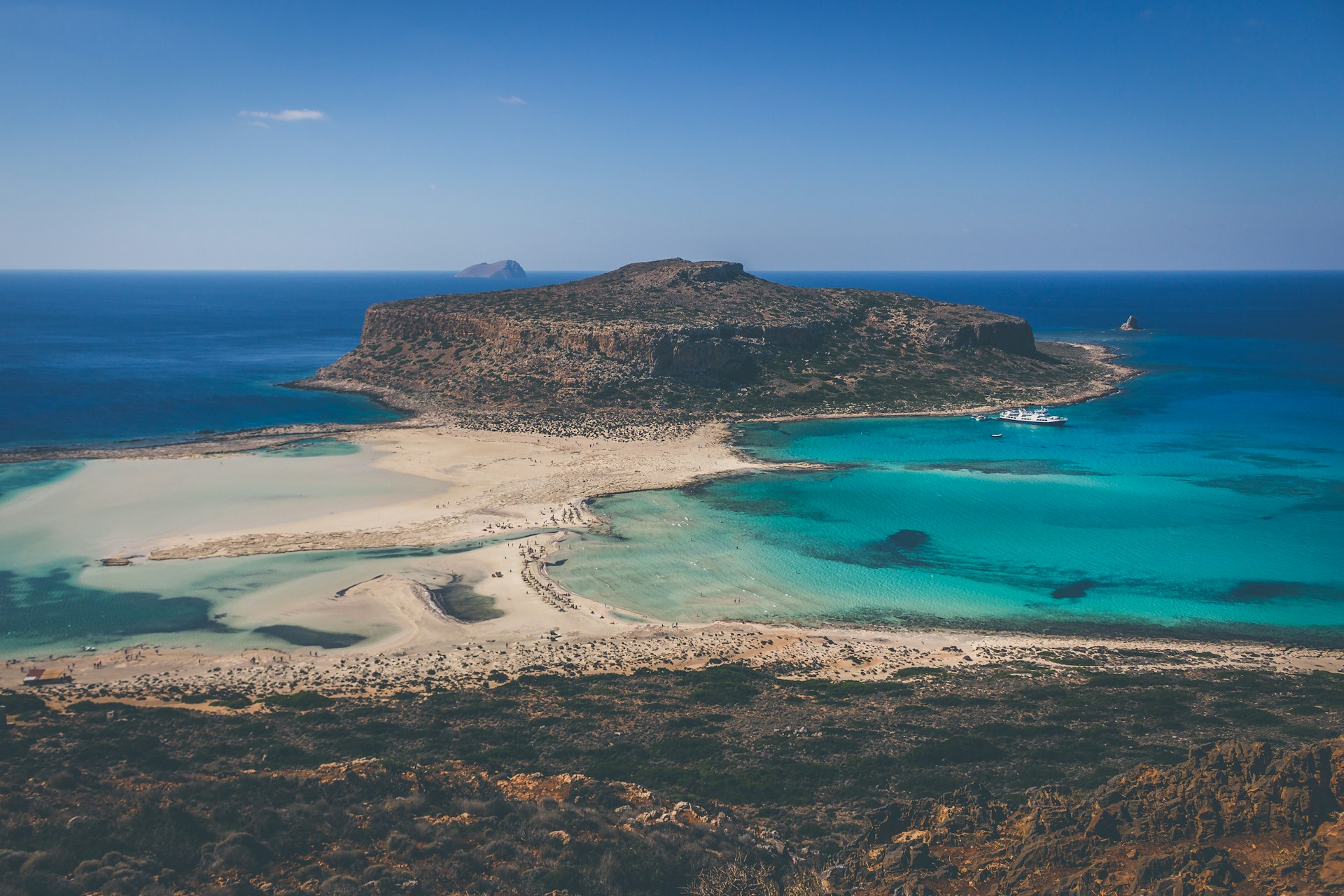 Belos beach showcased near Kissamos.