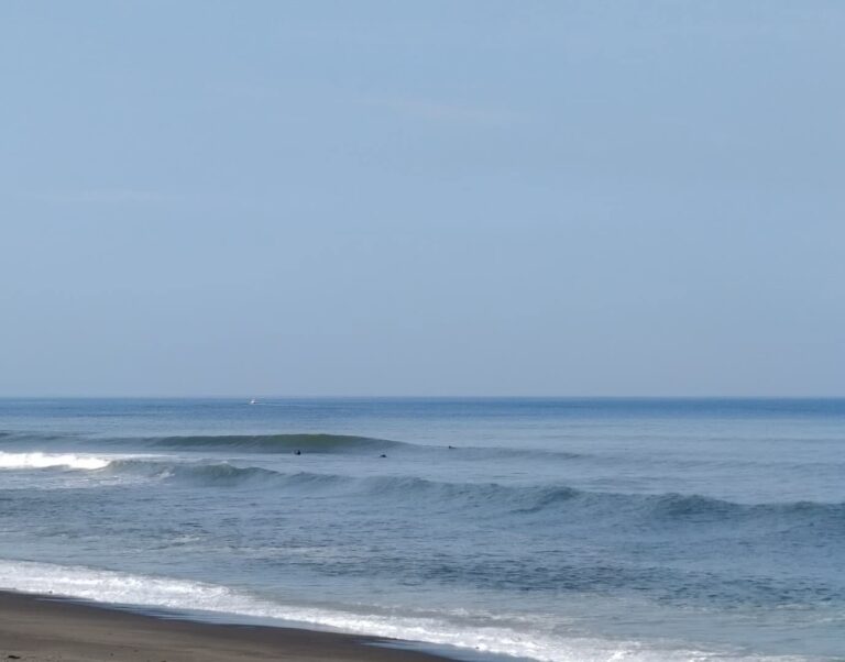 Just a scenic shot over Borth Beach of what you can expect with a surf lesson with AberAdventures.