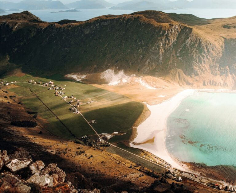 The beautiful bay between the Fjords of Hoddevik