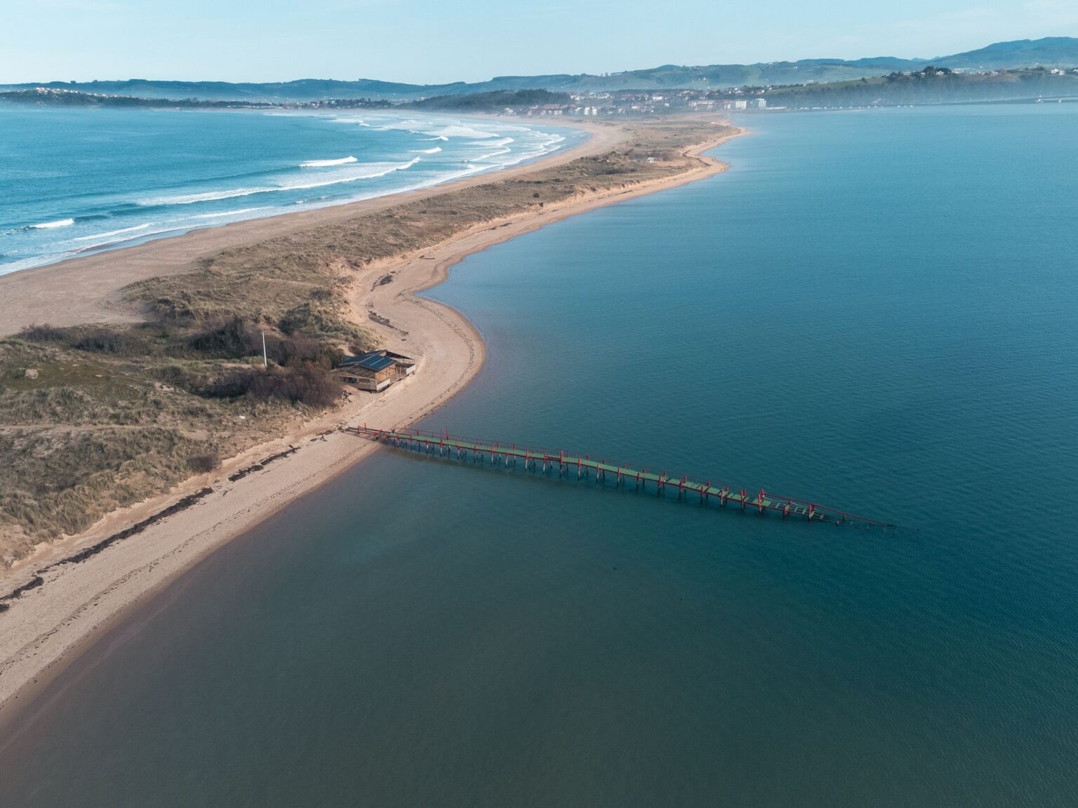 The beautiful El Puntal Beach of Somo.