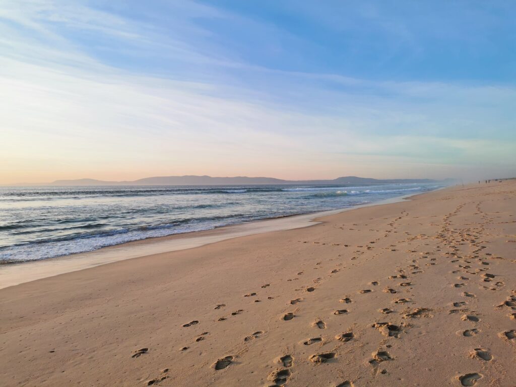 The long beach of Comporta in full beauty. Sand and ocean that go on endlessly.