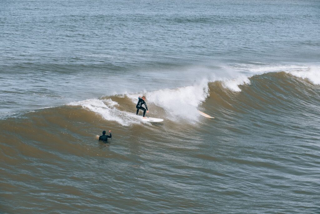 Some surfers catching away on Hellesto.