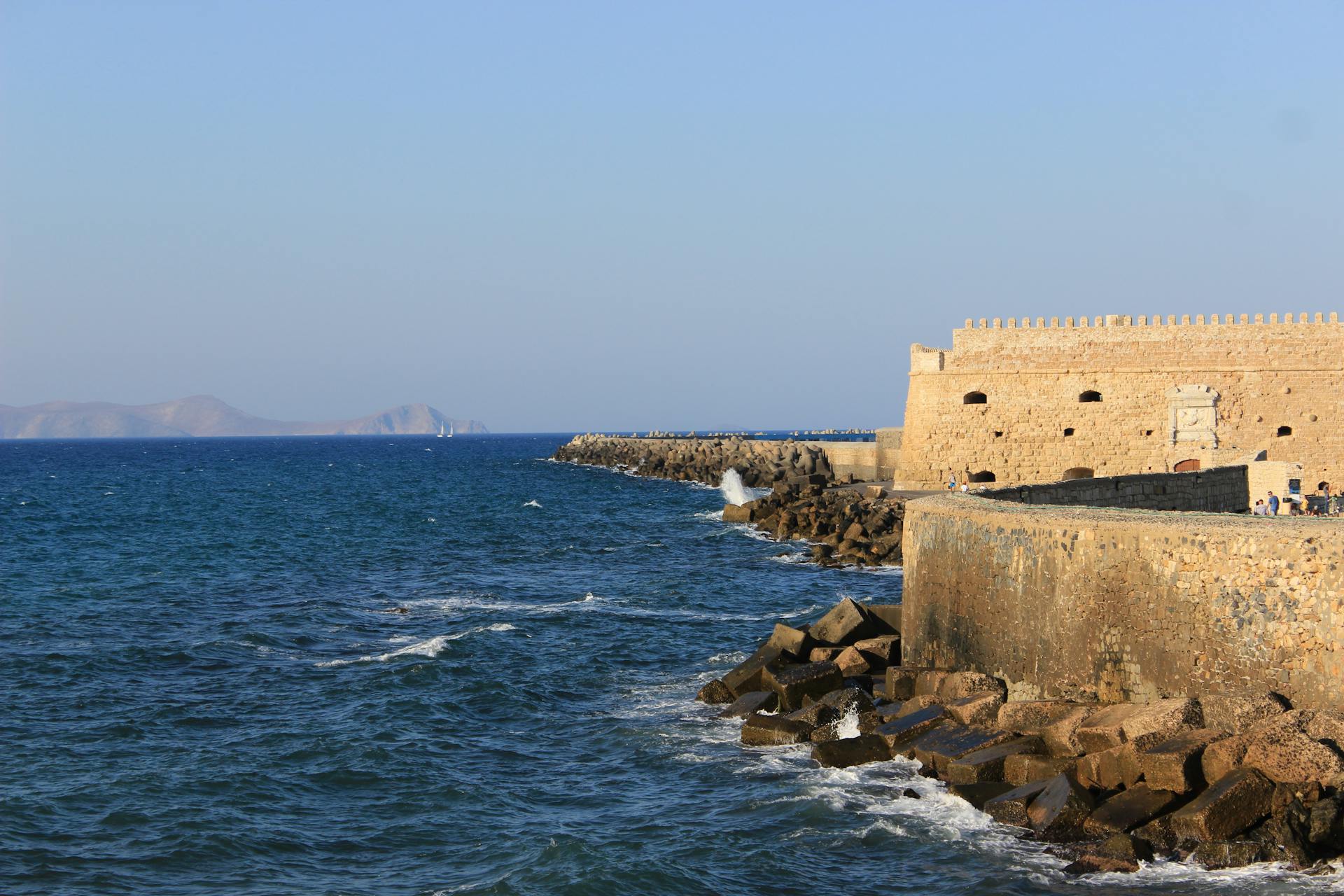 A good sea barrier in Heraklion.