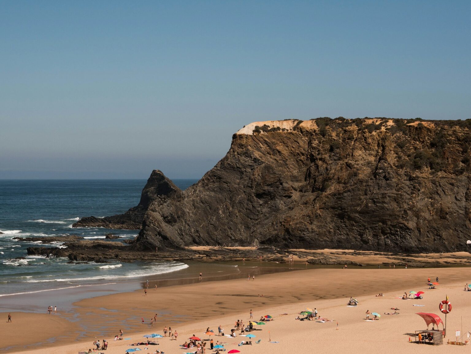 A shot of Praia da Odeceixe from the village.