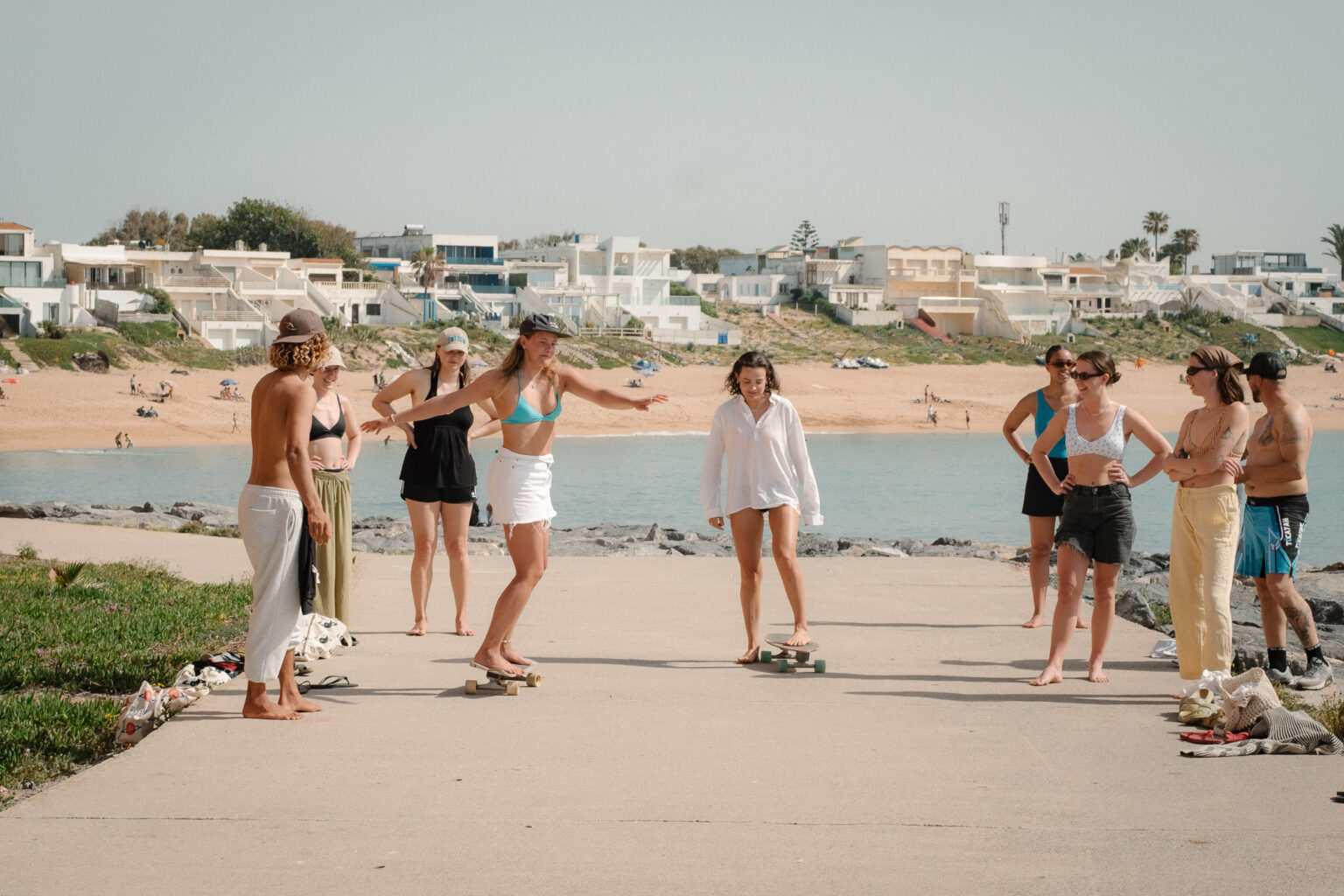 Just a little skate session next to La Crique Surf House.