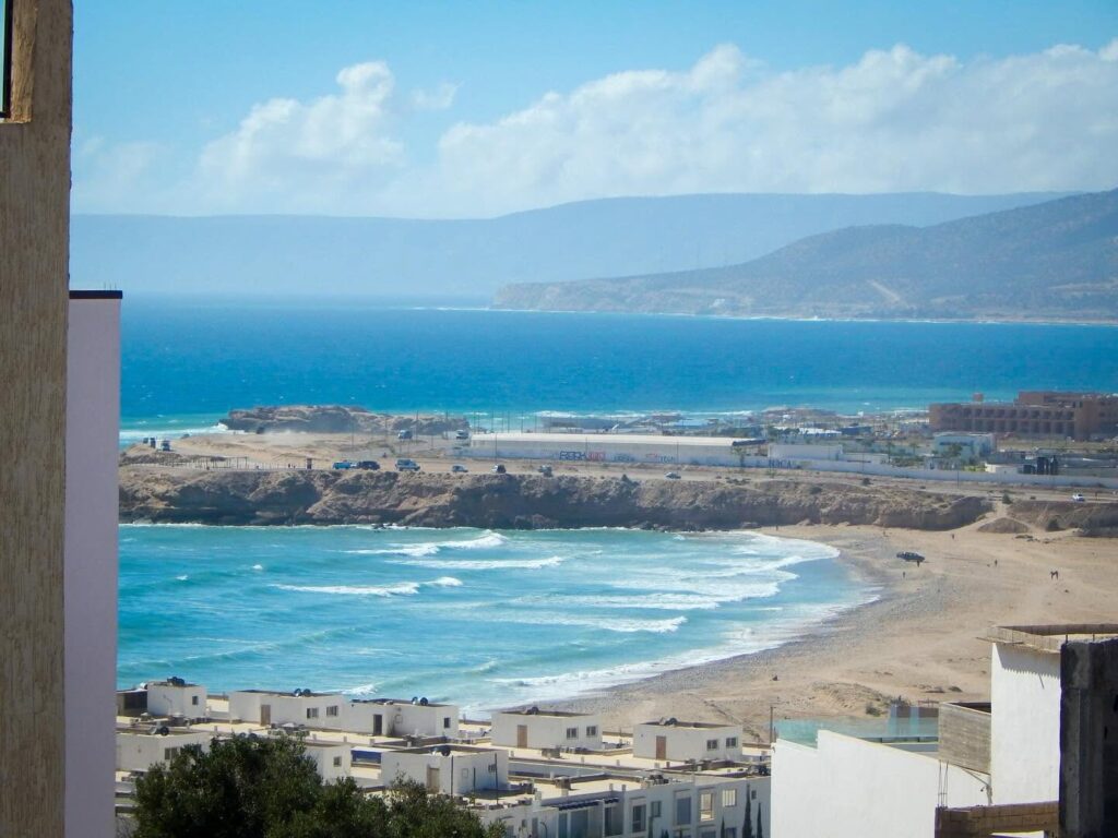 A beautiful view from Eco Bay Morocco of Banana Point.