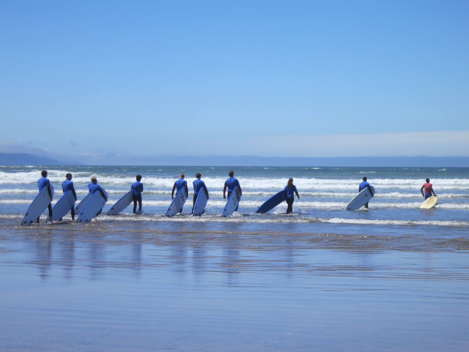 The North Devon Surf School headed out to catch some waves.
