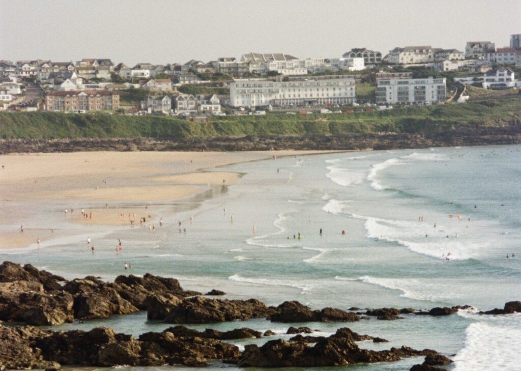 A beautiful landscape view of Fistral Beach, Newquay.