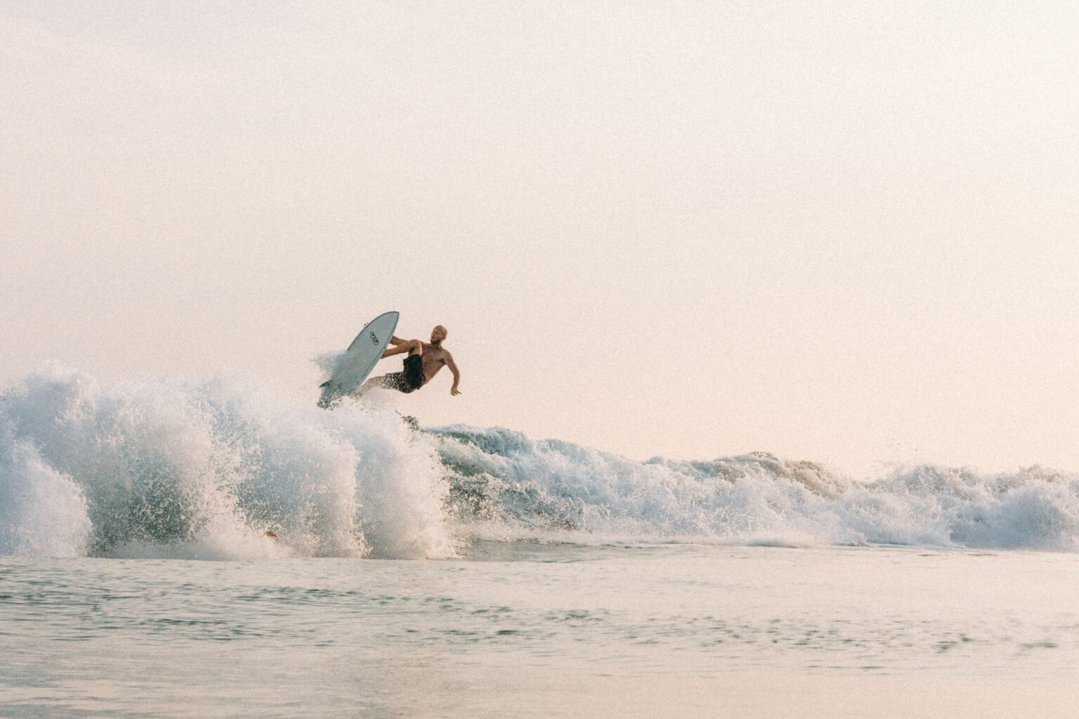 A prime shot of Gaia Soul's visitors going into the air at a local Maaliyadda Beach.
