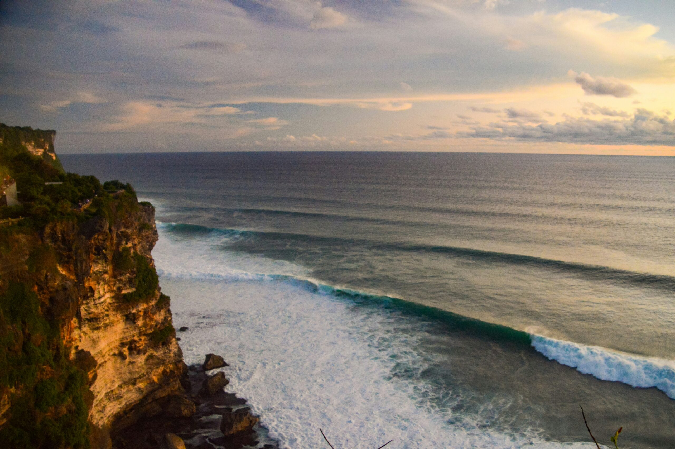 A sunset over the waters of Uluwatu.